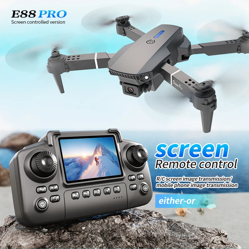 Drone Camera Mount - Drone E88 PRO Profesional dengan Layar