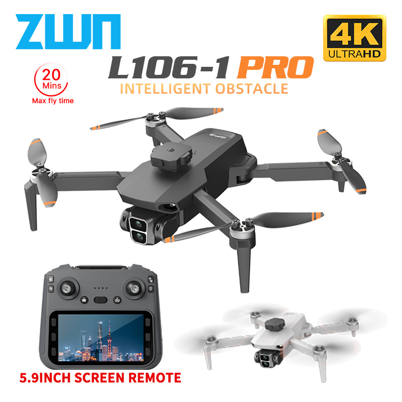 Drone Camera 4K - L106-1PRO Drone Profesional GPS dengan Layar