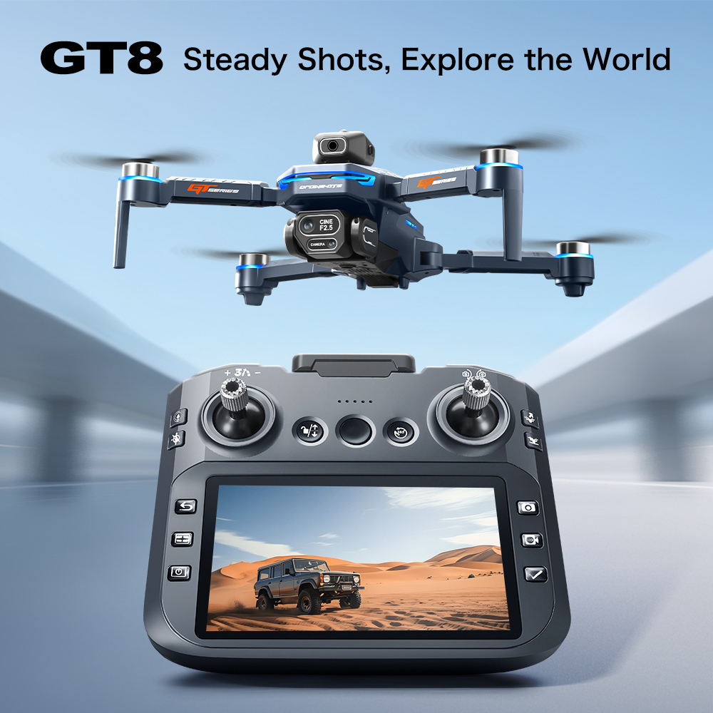 Drone Camera 4K - Drone Udara GT8 Penghindar Rintangan –