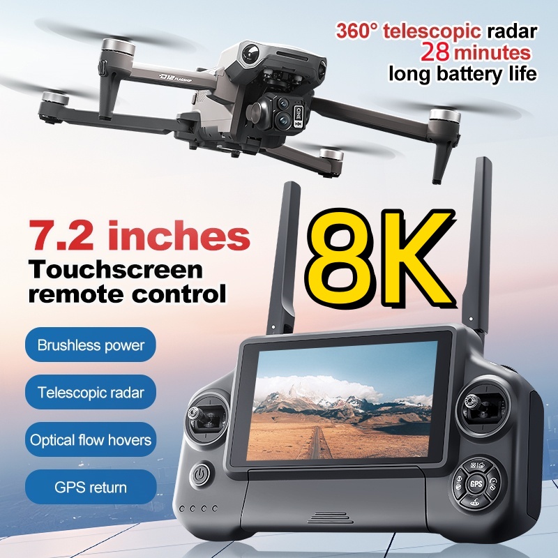 Drone RC Quadcopter 8K 3 Axis  - Drone Camera With Gimbal ulasan dan harga