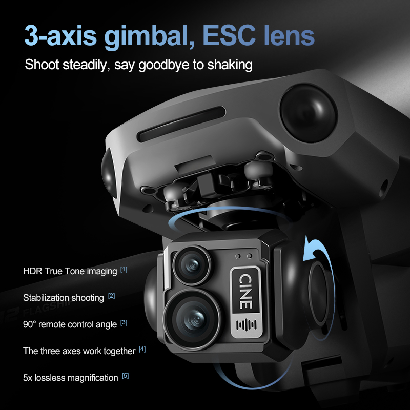 Drone RC Quadcopter 8K 3 Axis  - Drone Camera With Gimbal ulasan dan harga