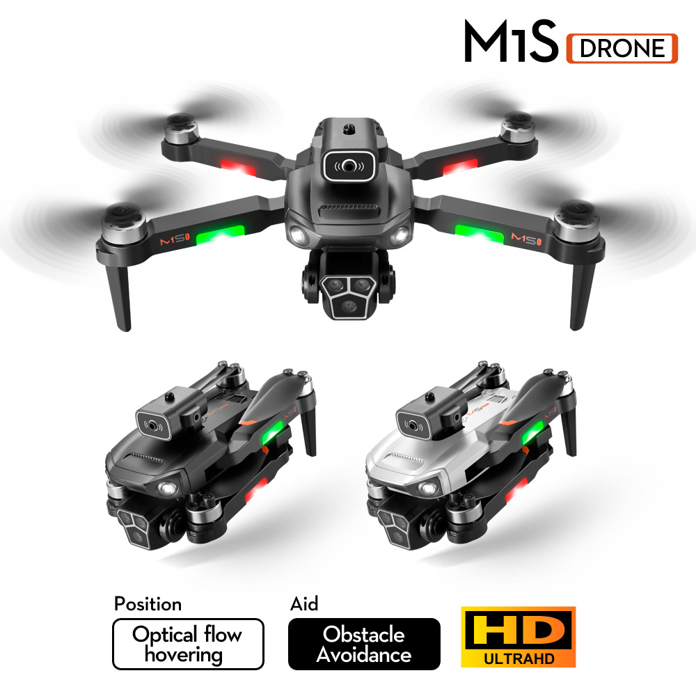 Drone M1S 4K Tiga Kamera Motor - Drone Camera Wide Angle ulasan dan harga