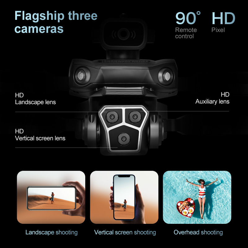Drone M1S 4K Tiga Kamera Motor - Drone Camera Wide Angle ulasan dan harga