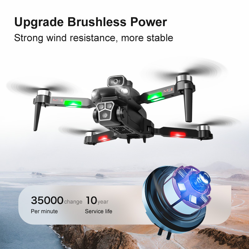 Drone M1S 4K Tiga Kamera Motor - Drone Camera Wide Angle ulasan dan harga