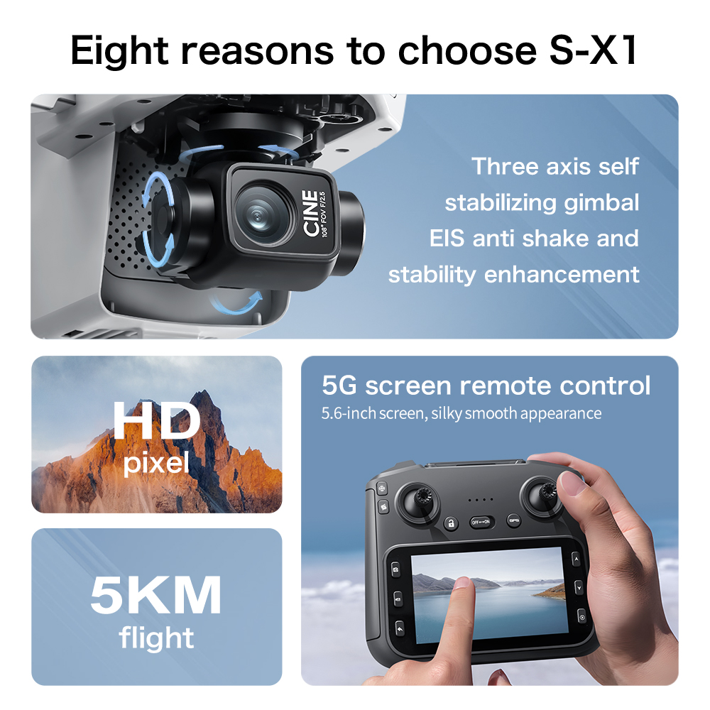 Drone Lenovo S-X1 8K HD Profes - Drone Camera Night Vision ulasan dan harga