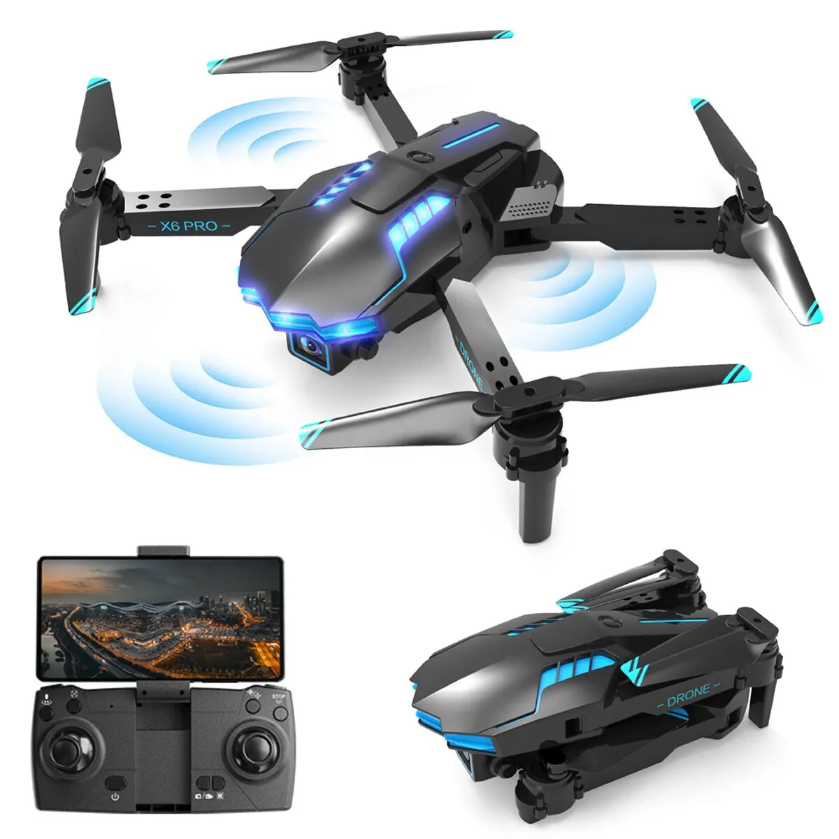 KBDFA X6 PRO Drone remote cont - Drone Camera Night Vision ulasan dan harga