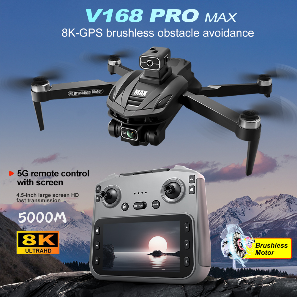 V168 PRO Max GPS Drone 8K Prof - Drone Camera Hd ulasan dan harga