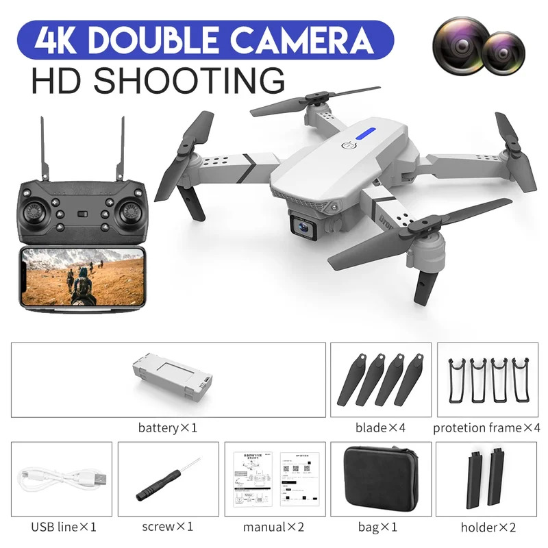 E88 Pro Drone Lipat Cerdas Men - Drone Camera Hd ulasan dan harga