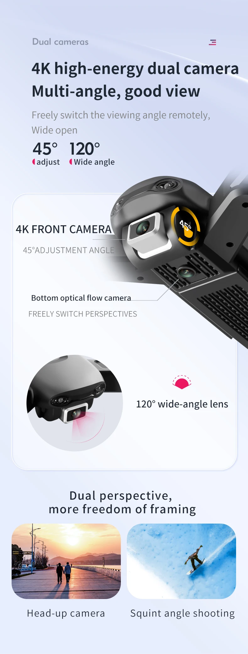 Kamera Sudut Lebar 4K Profesio - Drone Camera Wide Angle ulasan dan harga